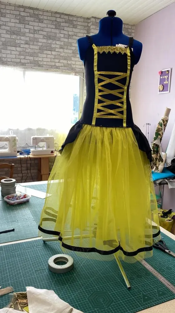 robe-tutu-jaune-long